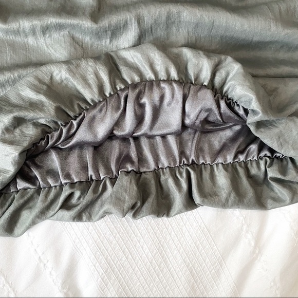 DIESEL SHIMMERY SAGE GREEN SHORT SLEEVE TUNIC BALLOON PLEATED DRESS - Picture 8 of 10